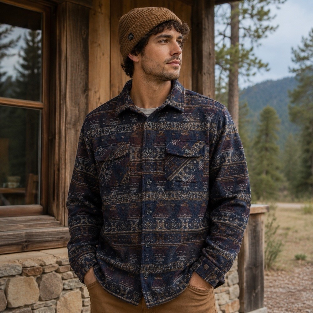 Aztec Jacket‎ Mens Extra Large Wool Shacket Jachs New York Coat Shirt Western XL